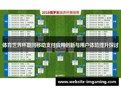 体育世界杯期间移动支付应用创新与用户体验提升探讨
